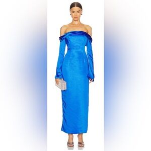 NWT Elegant Blue Long Sleeve Dress